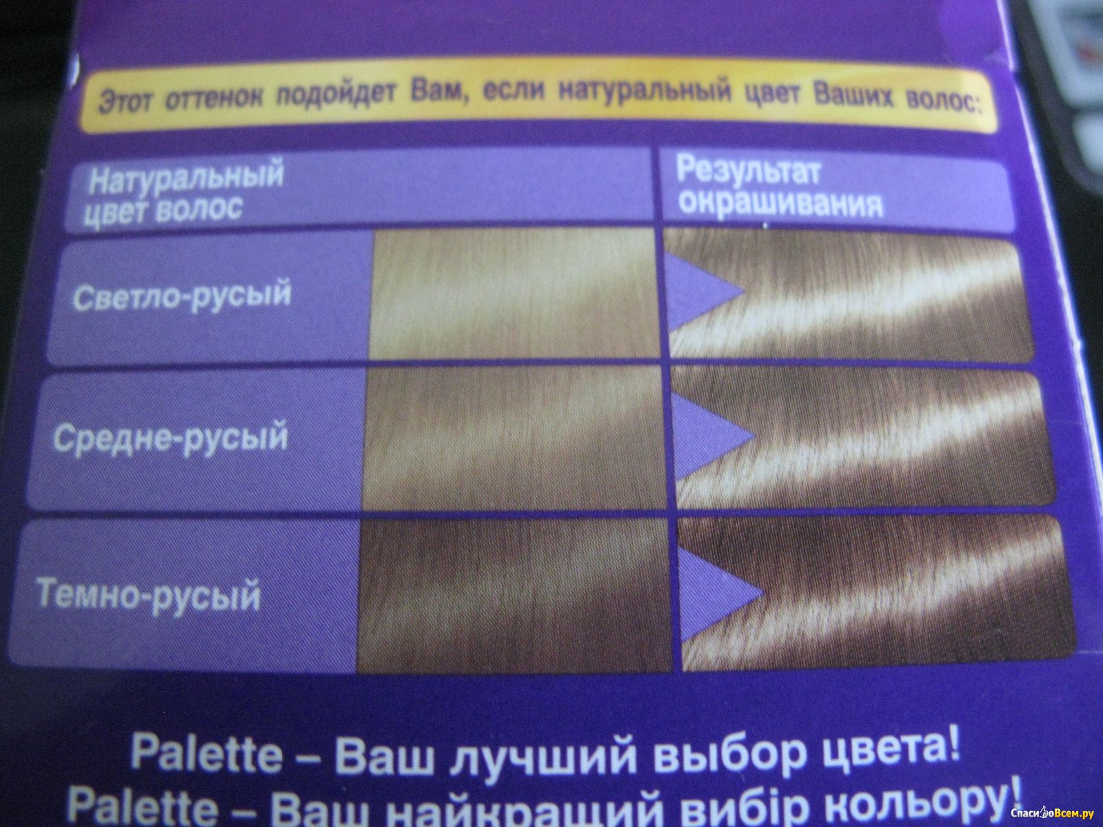 Краска + Для Волос Palette Инструкция