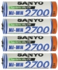 Аккумуляторы Sanyo AA 2700 mAh Ni-Mh