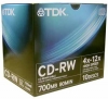 Перезаписываемый диск TDK High-Speed CD-RW 700 MB (80min) 4x-12x