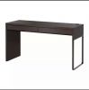 Письменный стол Микке черно-коричннвый, IKEA, 142х50 см, арт. 803.739.20