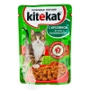 Полнорационный консервированный корм Kitekat с кроликом в соусе по-домашнему, для взрослых кошек
