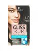 Стойкая краска для волос Schwarzkopf Gliss Kur Уход & Увлажнение глубокий черный 1.0