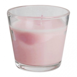 Ароматическая свеча в стакане Тиндра IKEA, розовый