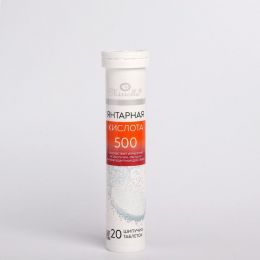 БАД Mirrolla Янтарная кислота 500 со вкусом ананаса