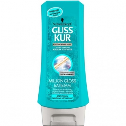 Бальзам Gliss Kur Million Gloss с комплексом жидких кератинов для тусклых и лишенных блеска волос