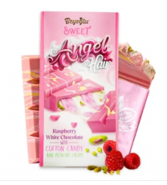 Белый шоколад Beyoglu "Angel Hair" со вкусом малины с начинкой пишмание и фисташковой пастой