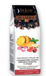 Чай De Luxe Sri Lanka с добавлением цветочных лепестков и плодов