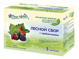 Чай детский травяной Fleur Alpine Organic "Лесной сбор с пребиотиками"