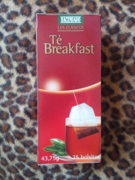 Чай Hacendado Los Clasicos "Te breakfast" в пакетиках