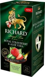 Чай в пакетиках зеленый Richard "Strawberry & Aloe Vera"