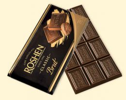 Черный горький шоколад Roshen BRUT 78% какао