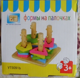 Деревянная игрушка "Винтик и Шпунтик" Формы на палочках VT5091b