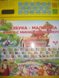 Детская книга с мини-компьютером "Азбука-малышка. У тетушки Совы" S+S Toys
