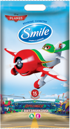 Детские влажные салфетки Smile "Самолеты" с витаминами
