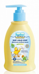Детское жидкое мыло "Baby Line" Baby Liquid Soap с экстрактами ромашки и алое вера