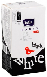 Ежедневные прокладки Bella Panty slim black and white