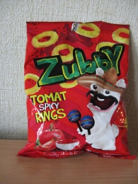 Фигурные изделия снэки Zubby "Tomat Spicy Rings" со вкусом томата "Спайси"