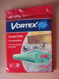 Губчатые салфетки для уборки "Vortex" Sponge Cloths