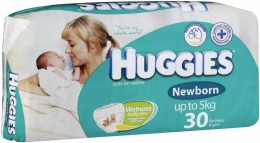 Детские одноразовые подгузники Huggies Newborn