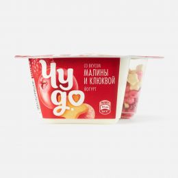Йогурт Чудо со сливочно-ванильным печеньем и злаковыми шариками со вкусом малины «Ягодное конфетти»