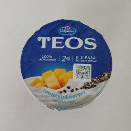 Йогурт греческий  Савушкин продукт Teos Манго-Чиа