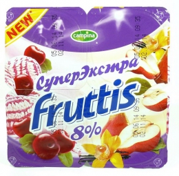 Йогуртный продукт Fruttis "СуперЭкстра" Груша-ваниль