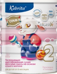 Адаптированная сухая молочная смесь на основе козьего молока Kabrita 2 Gold для детей от 6 месяцев