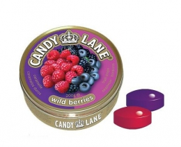 Фруктовые леденцы Candy Lane Wild Berries с натуральными ароматизаторами и красителям