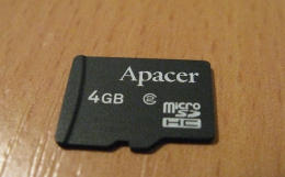 Карта памяти Apacer Micro SDHC 4Gb Class 2
