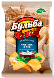 Картофельные чипсы Белпродукт "Бульба Chips" сметана и лук