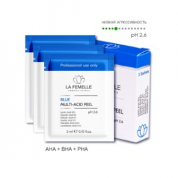 Кислотный пилинг для лица профессиональный уход за кожей La Femelle голубой мультикислотный