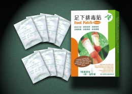 Китайский пластырь для стоп для выведения токсинов Bang De Li Detox foot patch