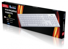 Клавиатура проводная мультимедийная Slim SmartBuy 204 USB SBK-204US-W