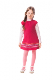 Комплект трикотажный для девочек: платье и водолазка PlayToday арт. 332100