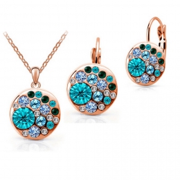 Комплект украшений для женщин Acefeel jewelry Crystal gold jewelry set for Women