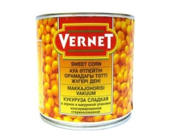 Консервированная кукуруза сладкая в зернах в вакуумной упаковке "Vernet"