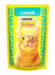 Корм Purina Friskies для взрослых котов с уткой