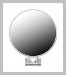 Косметическое зеркало Шанхай Линьтхао Трейдин двустороннее серебристое 28,5х14,5х4,8 см.
