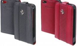 Кожаный чехол Ferrari Flip Case для iPhone 4/4S