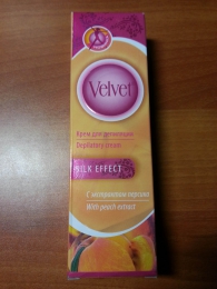 Крем для депиляции Velvet Silk Effect с экстрактом персика