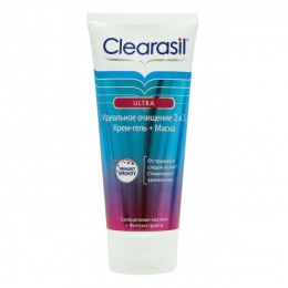Крем-гель+маска Clearasil Ultra "Идеальное очищение 2 в 1" салициловая кислота+фитоэкстракты