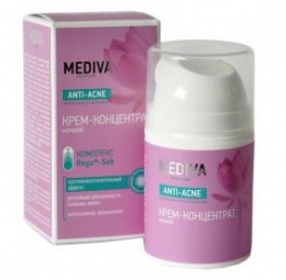 Крем-концентрат ночной Mediva skin care Anti Acne против акне и воспалений
