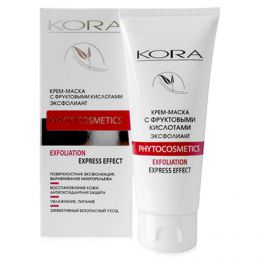 Крем-маска с фруктовыми кислотами эксфолиант Kora Exfoliation Express Effect