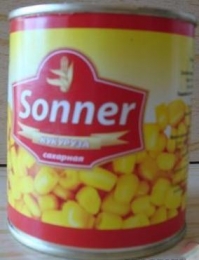Кукуруза сахарная консервированная "Sonner"