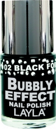 Лак для ногтей Layla Bubbly Effect Nail Polish 02 Black Forest