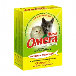 Лакомство мультивитаминное "Omega Neo" для котят таурин + L- карнитин
