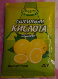 Лимонная кислота пищевая "Заготовка" высший сорт