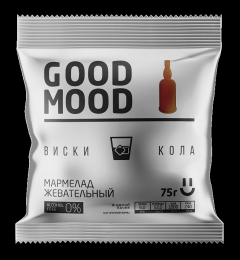 Мармелад "Good mood" со вкусом виски и колы, Красный пищевик