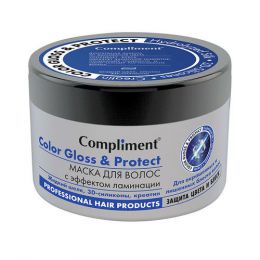 Маска Compliment с эффектом ламинации «Color Gloss & Protect» - защита цвета и блеск для окрашенных