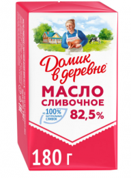 Масло сливочное "Домик в Деревне" натуральное 82,5%